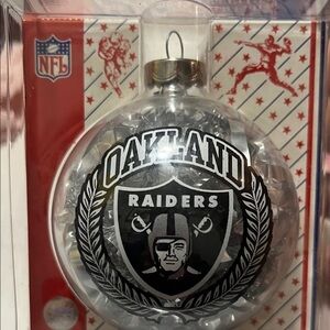 VTG Las Vegas Oakland Raiders Football Christmas Tree Holiday Ornament